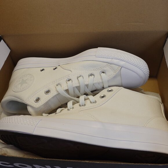 Converse Chuck Taylor Canvas White Mid Top Sneakers Men's 9 Women's 11 NEW - Picture 3 of 13